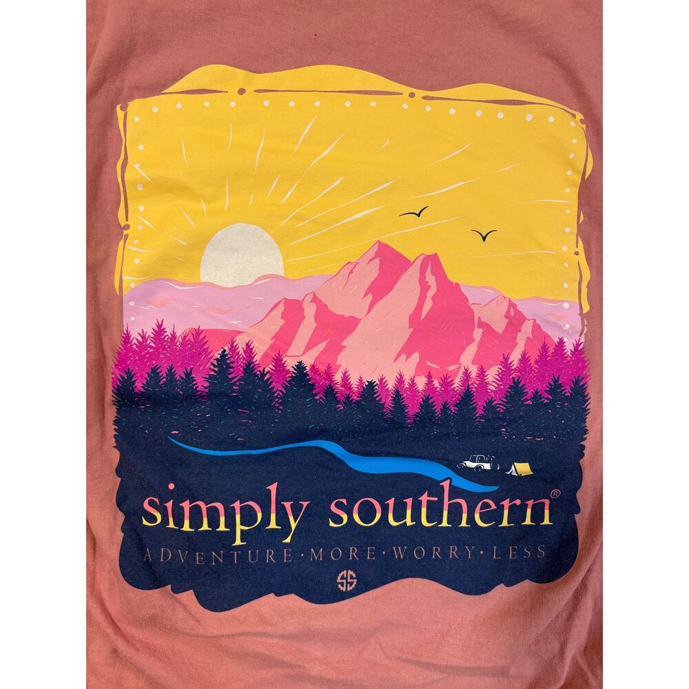 Adventure More Worry Less Tee Camping Long-Sleeve Graphic T-Shirt - Small - Picture 8 of 9
